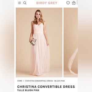 CHRISTINA CONVERTIBLE DRESS
TULLE BLUSH PINK